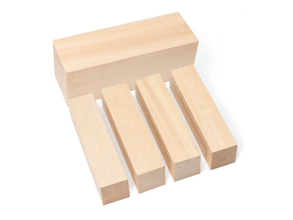 BeaverCraft (BW1) Set of Basswood Carving Blocks, 5 pcs