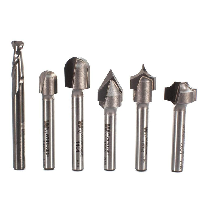 Whiteside 6pc CNC Lettering Set - 1/4" Shank