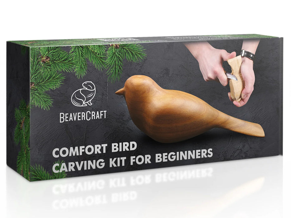 BeaverCraft (DIY01) Bird Carving Kit - Complete Starter Whittling Kit for Beginners