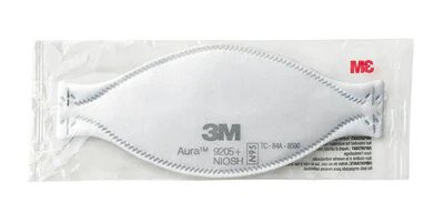 5 pack of 3M™ Aura™ 9205+ Particulate Respirator N95 Mask Individually Packaged