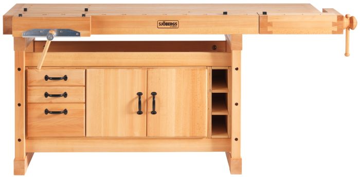 Sjöbergs 1900 Workbench and Optional Cabinet 75" x  26" with 2-3/8" Thick Top