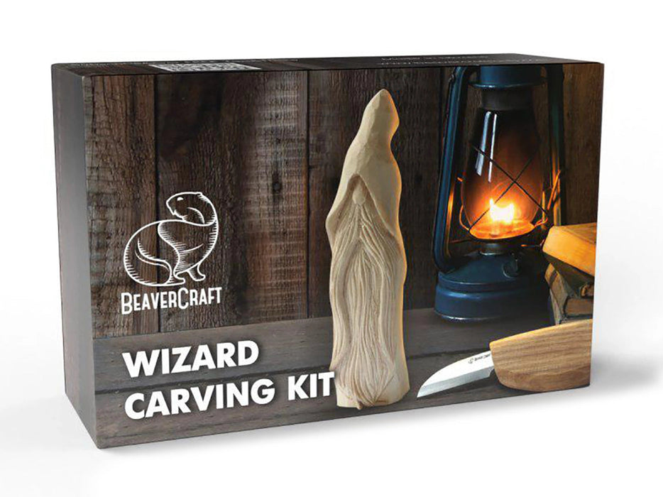 BeaverCraft (DIY03) Wizard Carving Kit - Complete Starter Whittling Kit for Beginners