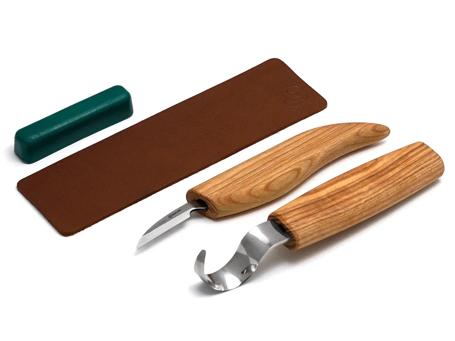 BeaverCraft (S02) Right-Handed Spoon Carving Set with Detail Knife