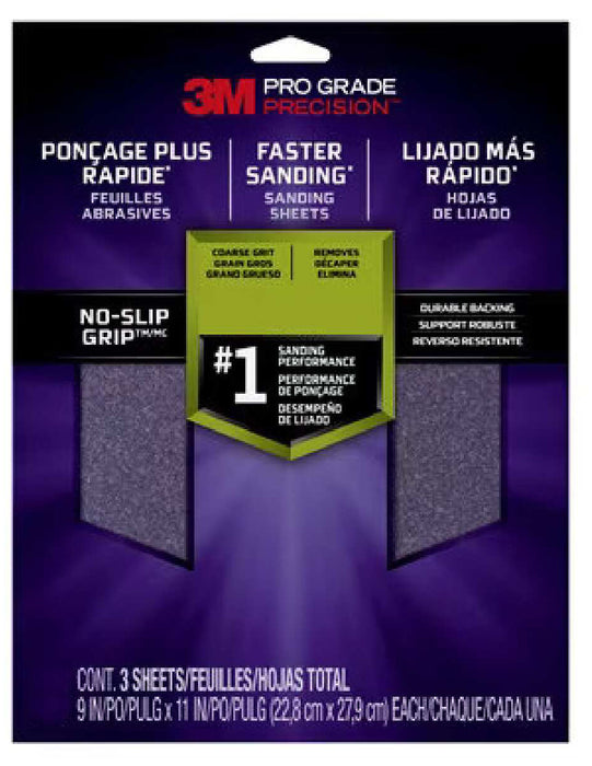 3M™ Pro Grade Precision™ Sanding Sheets with Cubitron II™ Technology No-Slip Grip™Backing