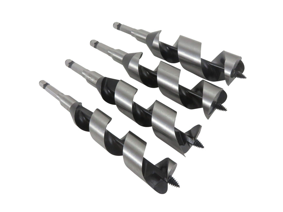 WoodOwl 4 Piece Set No. 6 Standard Spurred Combination Augers