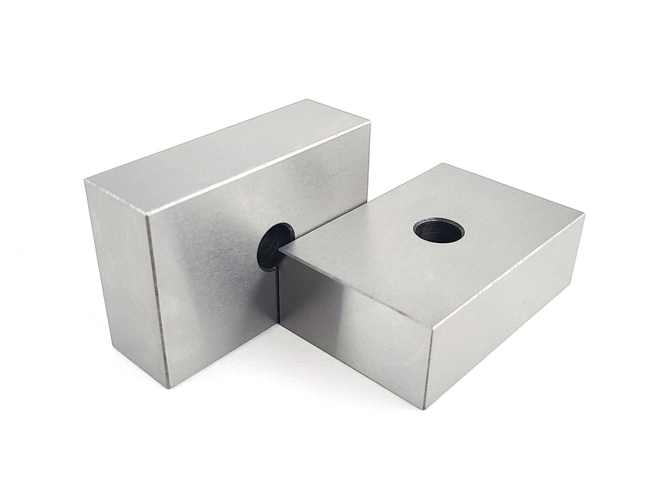 1-2-3 Blocks Matched Pair Hardened Tool Steel Multiple Hole Configurations