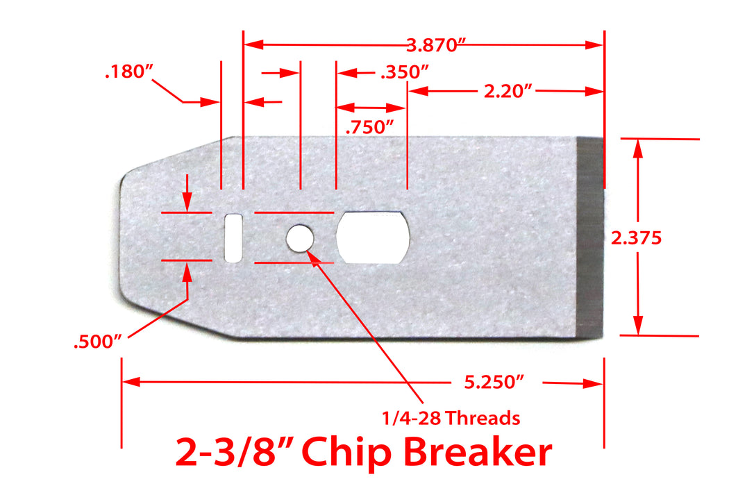Taytools Premium Replacement Bench Plane Blades and Chipbreakers for Stanley, Record and Woodriver Planes #4 through #7