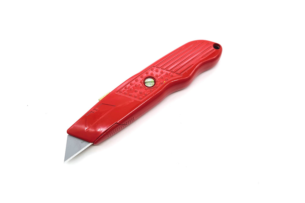 RW Base Red Utility Knife / Box Cutter - Anti-Slip Handle - 6 1/2 - 4  count box