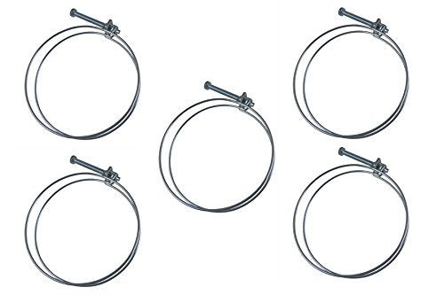 5 Piece Double Wire Loop Spring Steel Hose Clamps