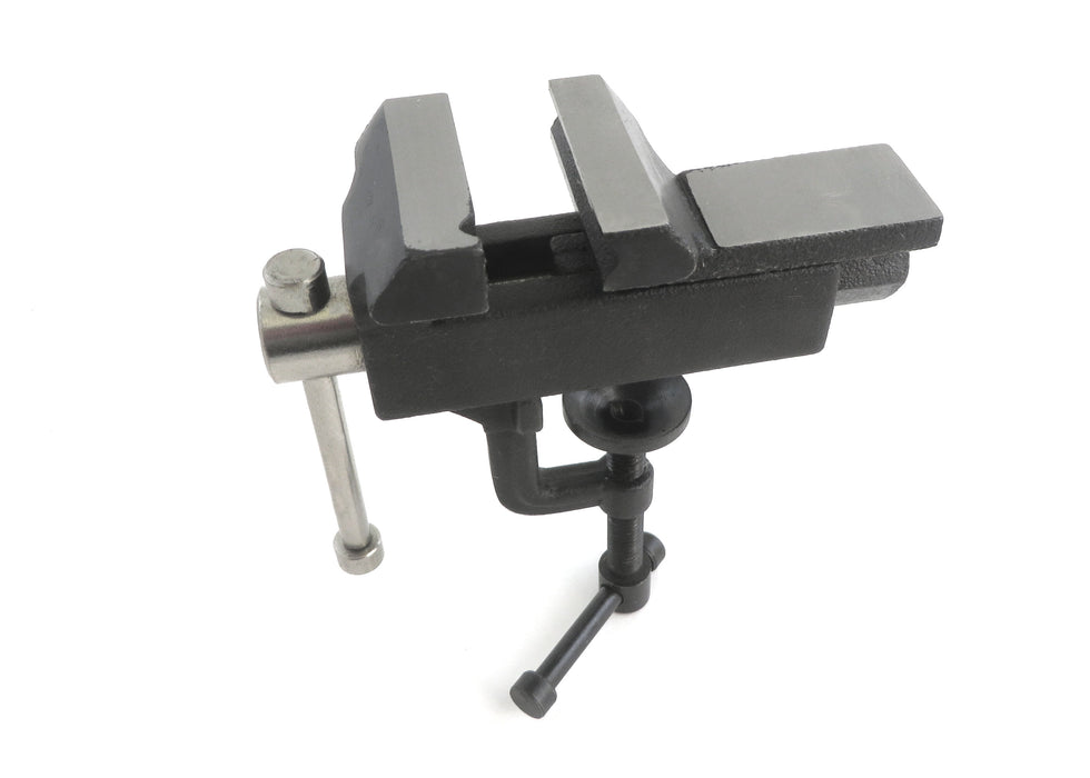 Light-Duty Mini Clamp-On Table Bench Vise, 1-3/4" Width Jaws, 2" Opening, Will Clamp to 1" Thick Table Tops