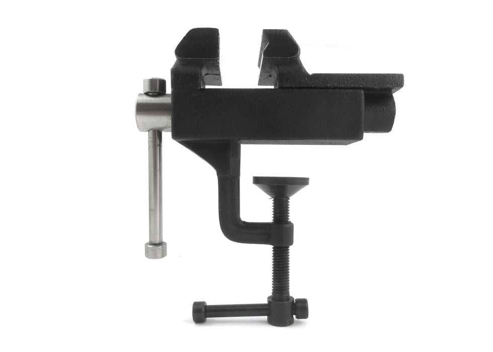 Light-Duty Mini Clamp-On Table Bench Vise, 1-3/4" Width Jaws, 2" Opening, Will Clamp to 1" Thick Table Tops