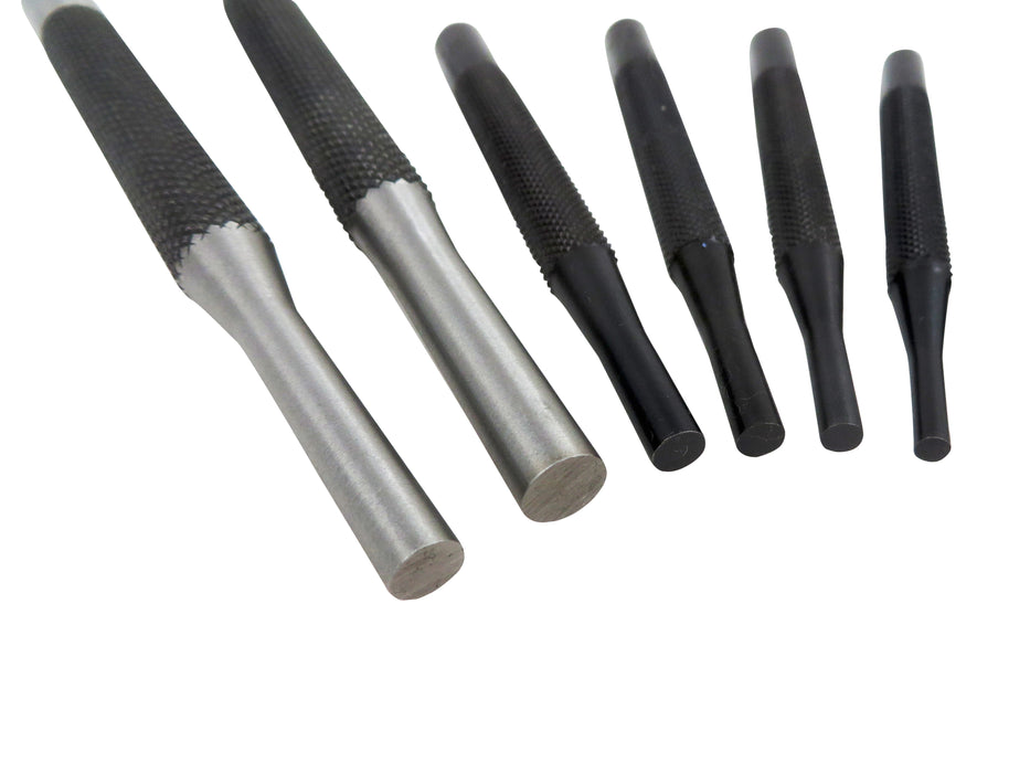 9 Piece Roll Pin Punch Set Sizes 1/16" to 3/8"