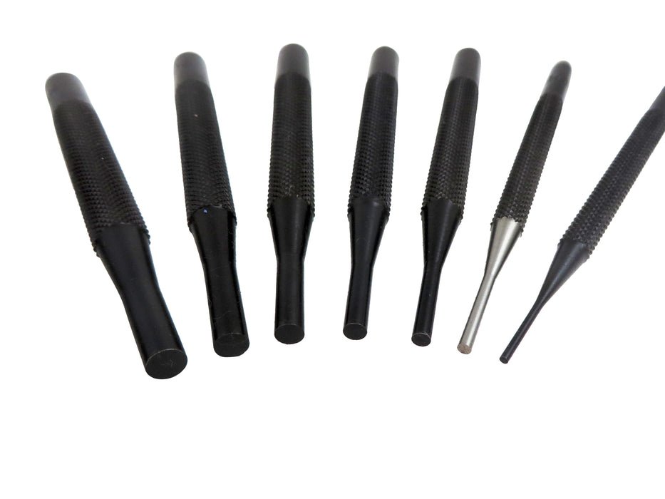 9 Piece Roll Pin Punch Set Sizes 1/16 to 3/8