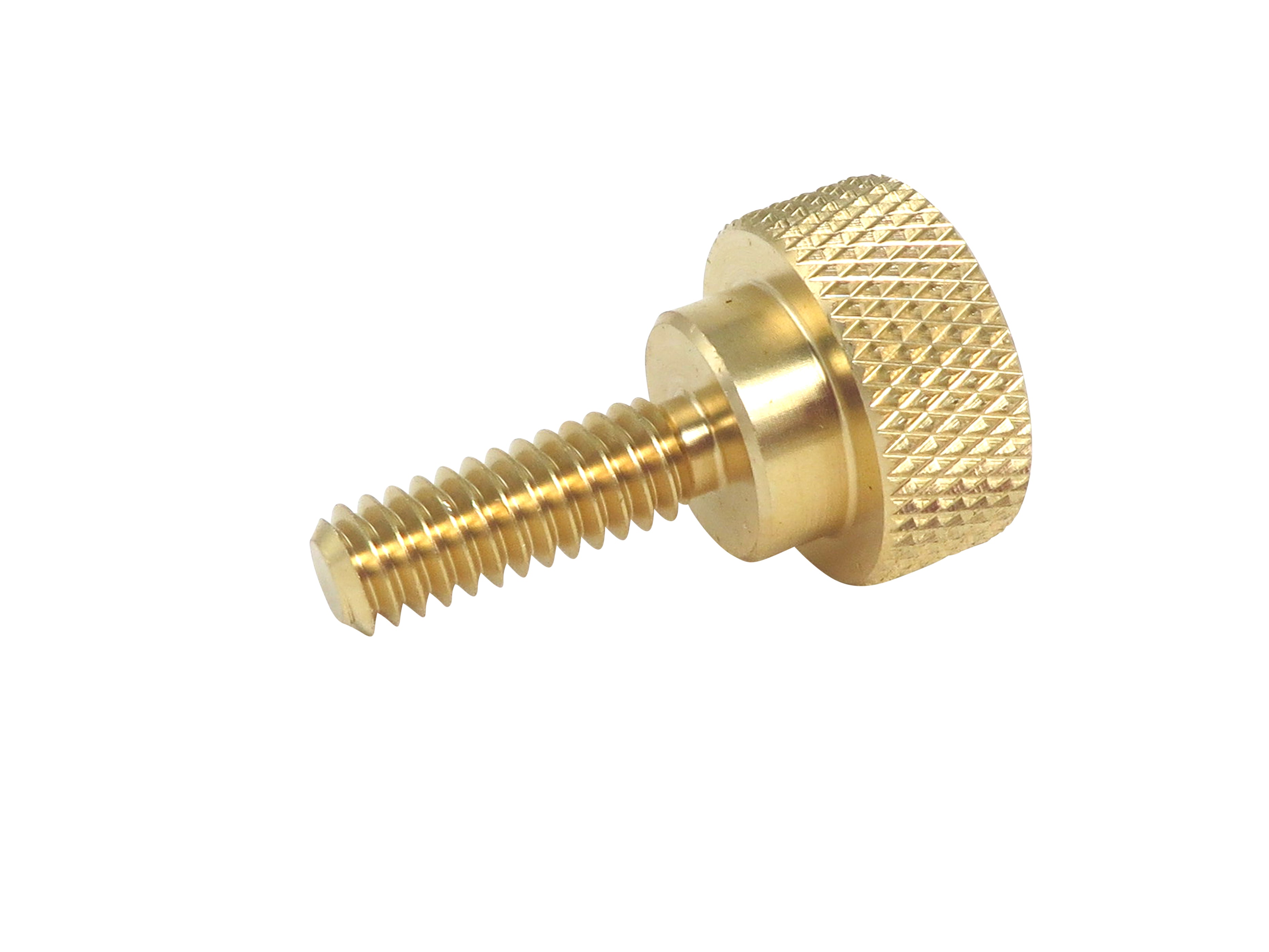 Solid Brass Diamond Knurled Thumb Screw 8-32 X 1/2" — Taylor Toolworks