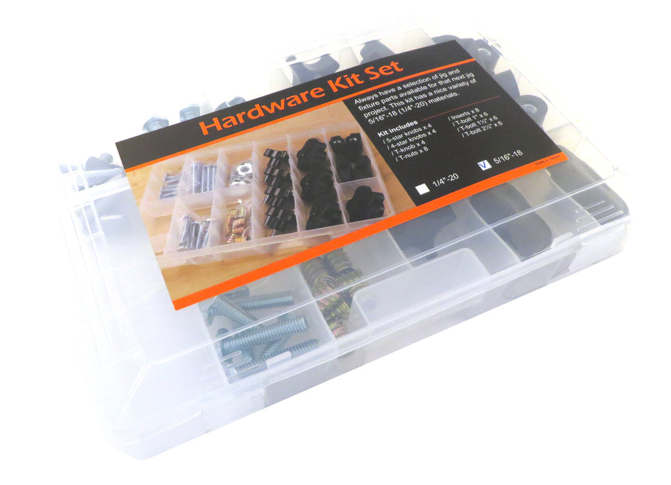 Scratch and Dent-46 Piece T Track Jig Hardware Kit 1/4" x 20 TPI-730670