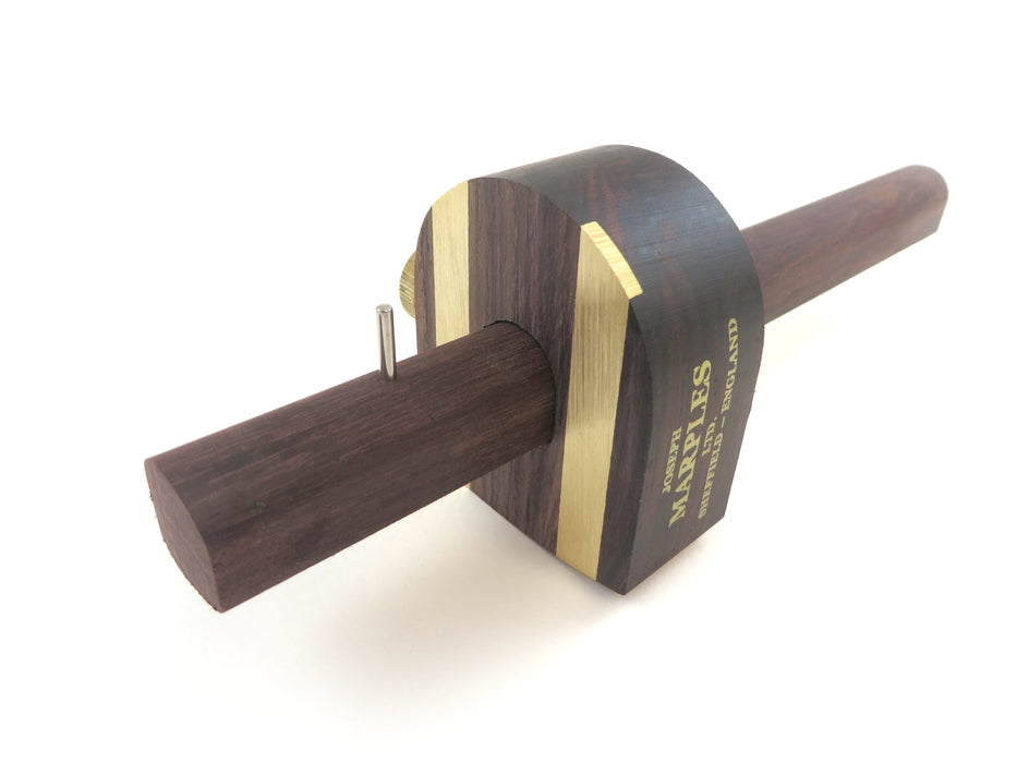 Joseph Marples Pin Marking Gauge Solid Rosewood Half-Round Head with Brass Wear Strips 105866
