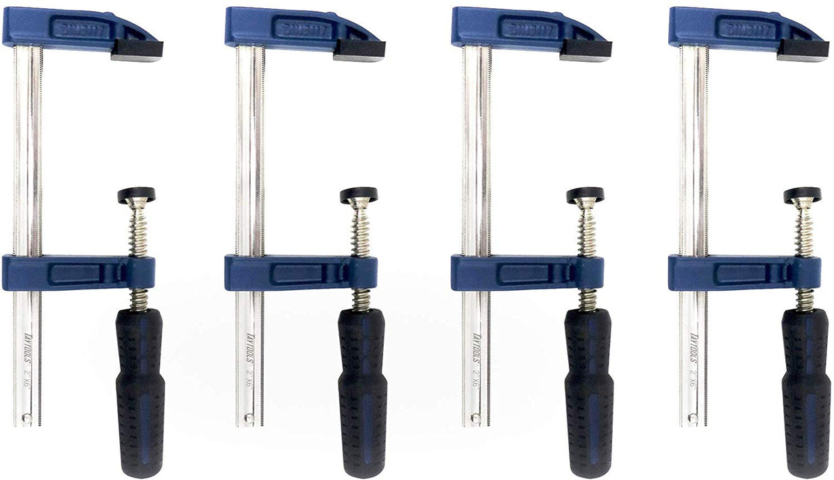 German F Style Bar Clamps, 2" Throat, 380 Pounds Clamping Force