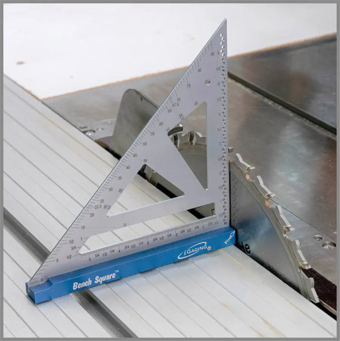 iGaging Bench Squares, Stainless Steel Blades with Wide Anodized Aluminum Base