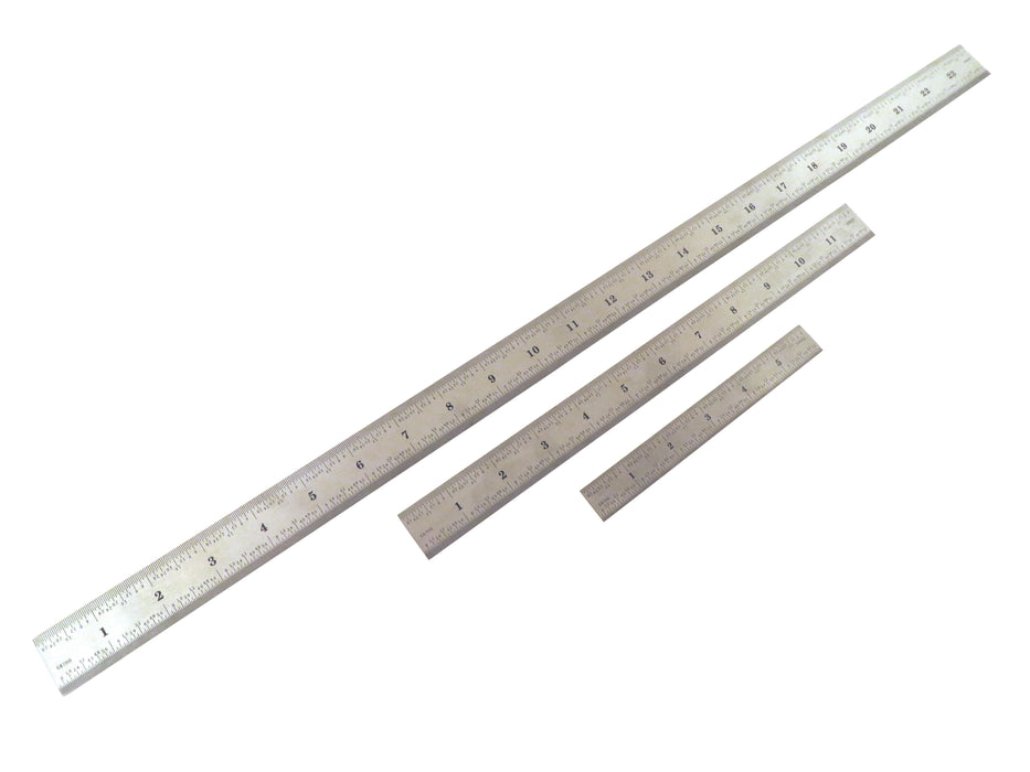 Taytools Economy Stainless Steel 4R Machinist Rulers 6" to 24"
