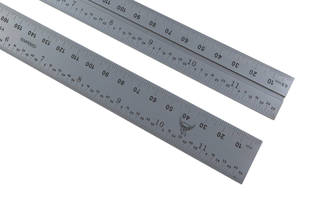 PEC Blem Double / Combination Square Blades English/Metric (1/32, 1.64, .5mm, mm) 4" to 24" (DCE)