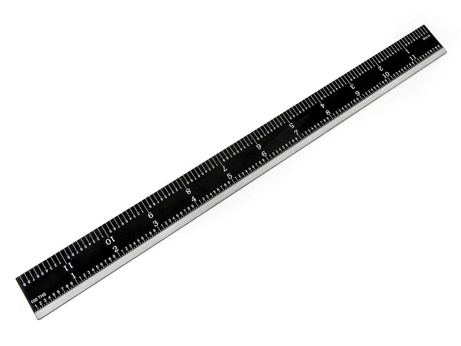 Benchmark Tools™ Rigid 12" 5R Black Chrome Machinist Rulers