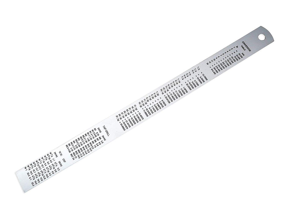Benchmark Tools Rigid 150mm (6) English/Metric Satin Chrome Machinist Rulers