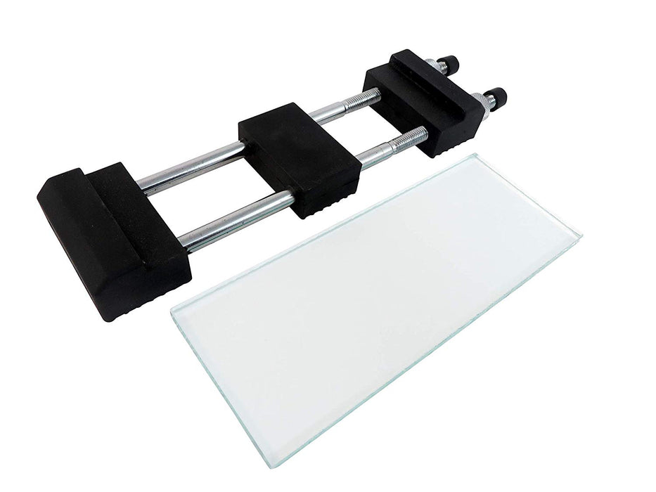One Sheet Float Glass 5/16" x 3-1/4" x 8-1/4" and Anti-Slip Stone Holder