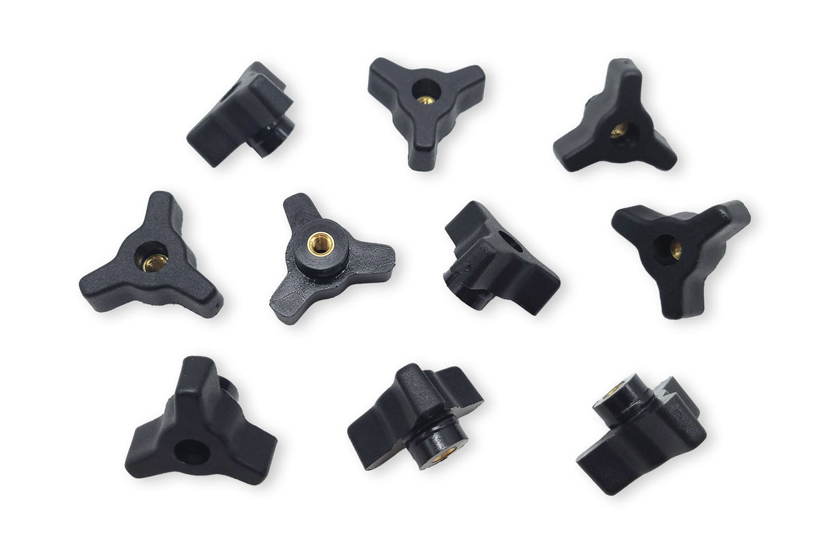 Taytools 10 Piece 1-1/2 Diameter Female Thread Tri-Star Knob Sets