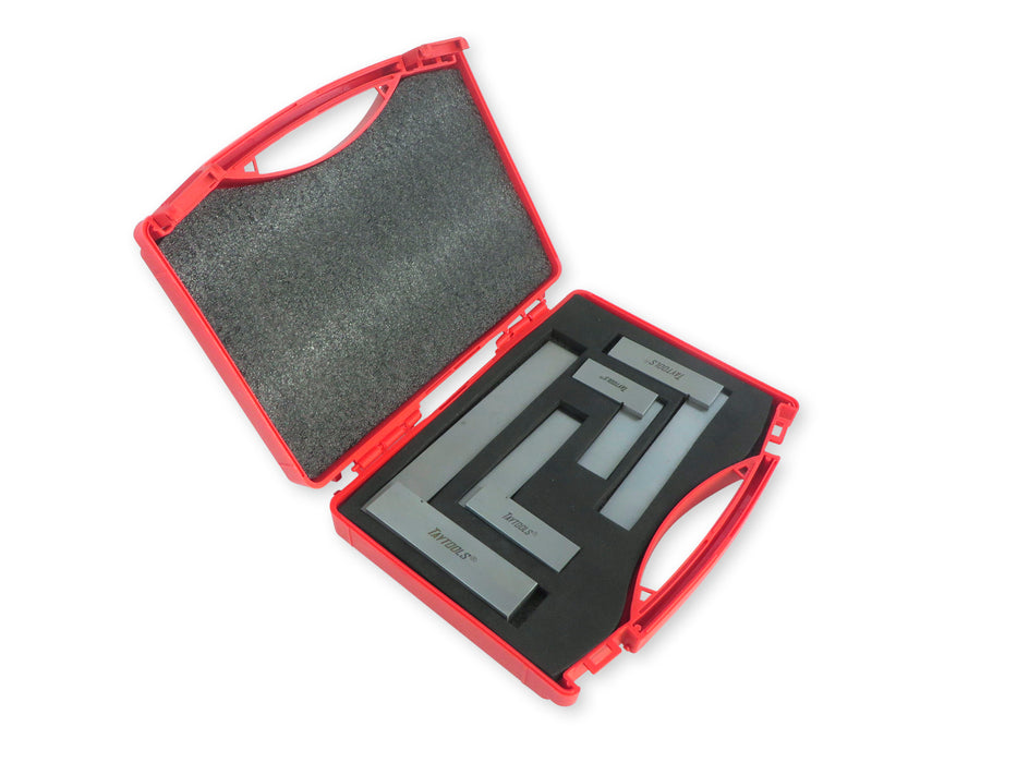 4 Piece Set of Solid Machinist Squares: 2-3/4”, 3-3/4”, 4-3/4” and 6-3/4”, Accurate to 0.001 (DCE)