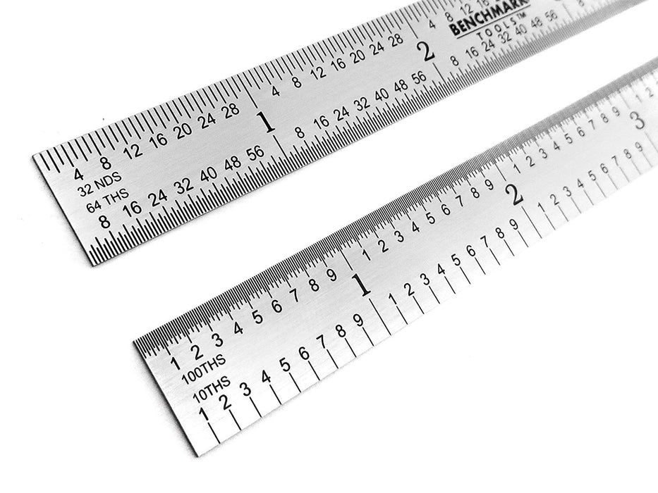 Benchmark 2 Ea 150mm/6 Machinist Ruler English Metric Grads Satin  Stainless