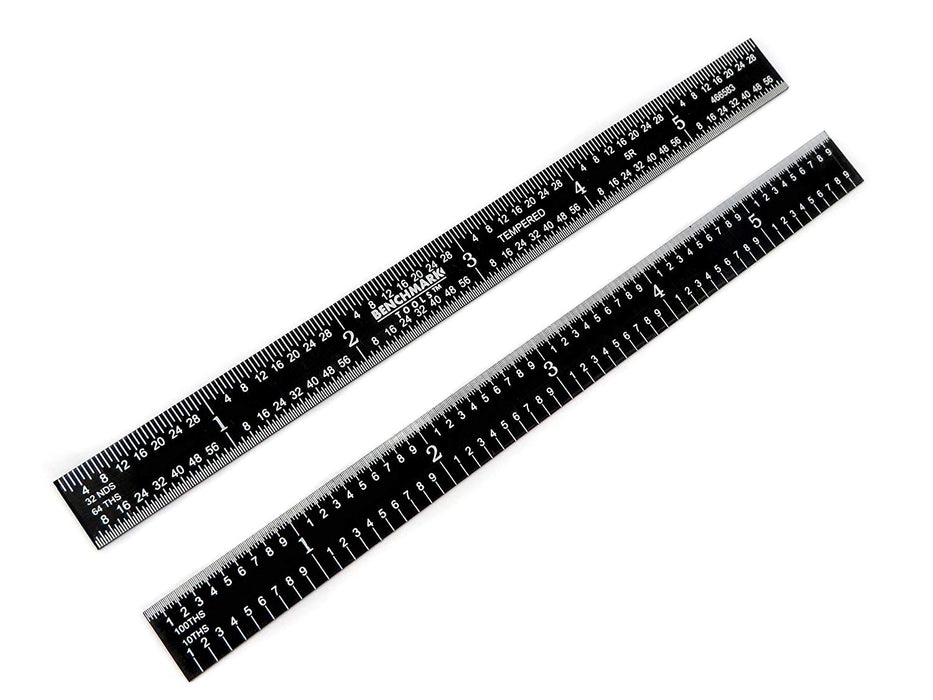 Benchmark Tools™ Flexible 6" 5R Black Chrome Machinist Rulers