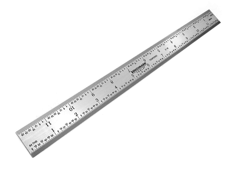 Benchmark Tools™ Rigid 300mm (12") English/Metric Satin Chrome Machinist Rulers