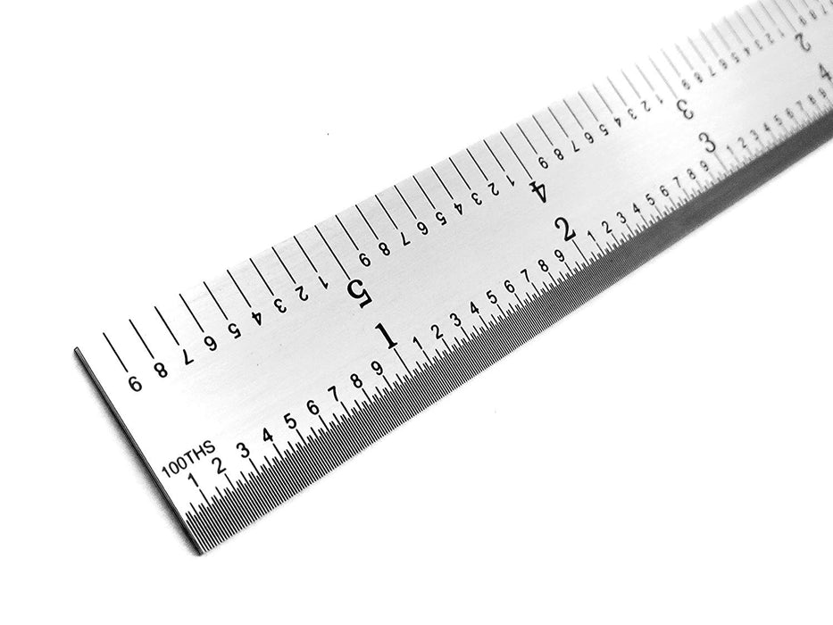 Benchmark Tools™ Rigid 6" 5R Polished Stainless Steel Machinist Rulers