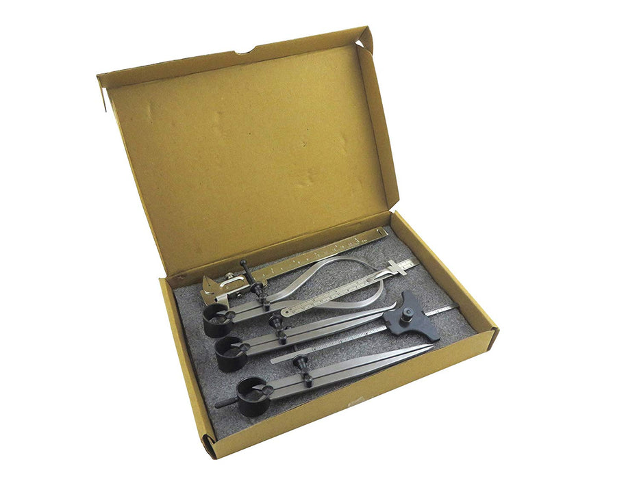 6 Piece Measuring Kit with 6" Dividers, Calipers, Depth Gauge 734449