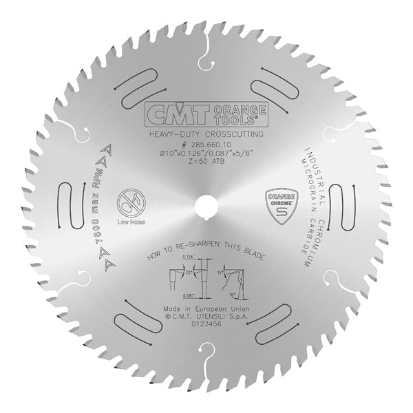 CMT Orange Chrome Carbide Full Kerf 10” Ultimate Crosscutting Blade, —  Taylor Toolworks