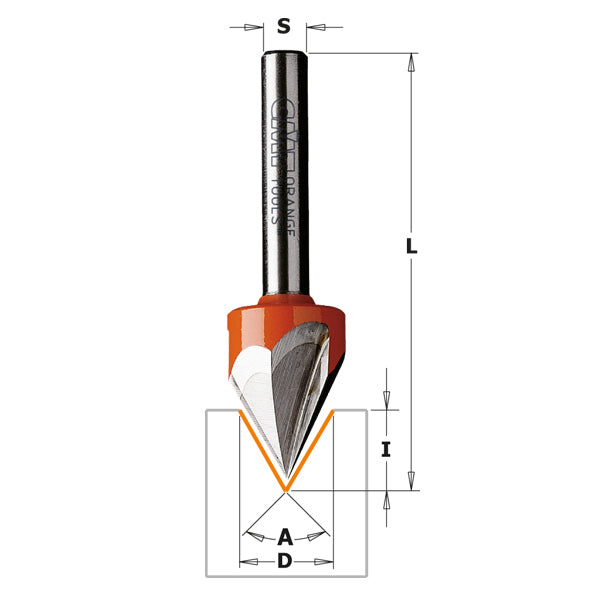 CMT Laser Point Router Bits Carbide Tipped