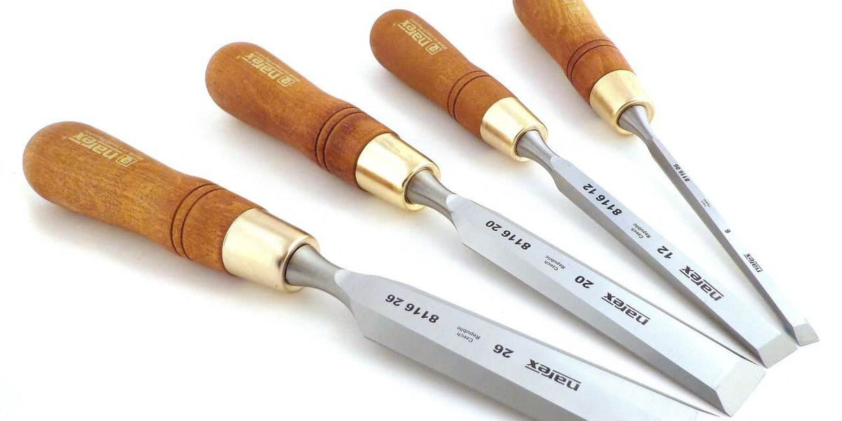 Narex 12 Piece Chisel Set Containing 3 mm (1/8) 4 mm (3/16), 6 mm (1/4),  8 mm (5/16), 10 mm (3/8) 12 mm (1/2), 16 mm (5/8), 20 mm (11/16), 26