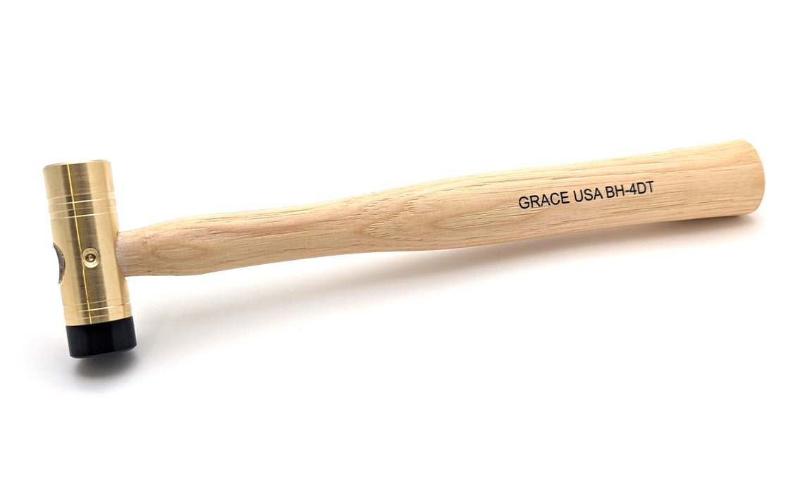 Grace USA 4 oz Brass Hammer w/ Delrin Tip BH-4DT