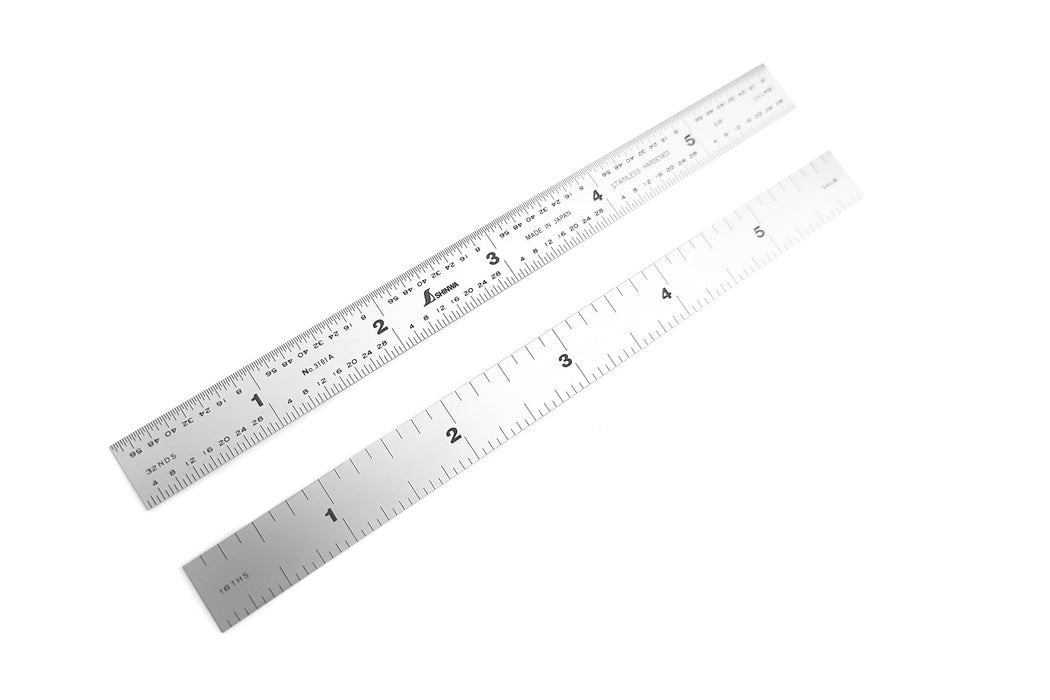 6 4R (1/8, 1/16, 1/32, 1/64) Stainless Steel Machinist Ruler/Rule Scale
