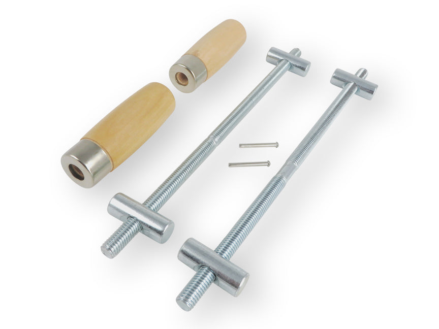 Wooden Hand Screw Clamp Kits with Rods, Pivot Nuts and Handles