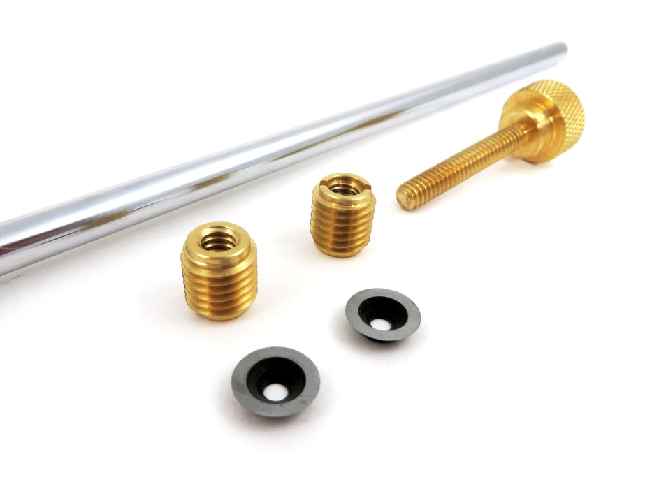 Wheel Marking Gauge Kit with 8 mm Beam, 3 cutters, 2 Brass Inserts and Knurled Thumb Screw