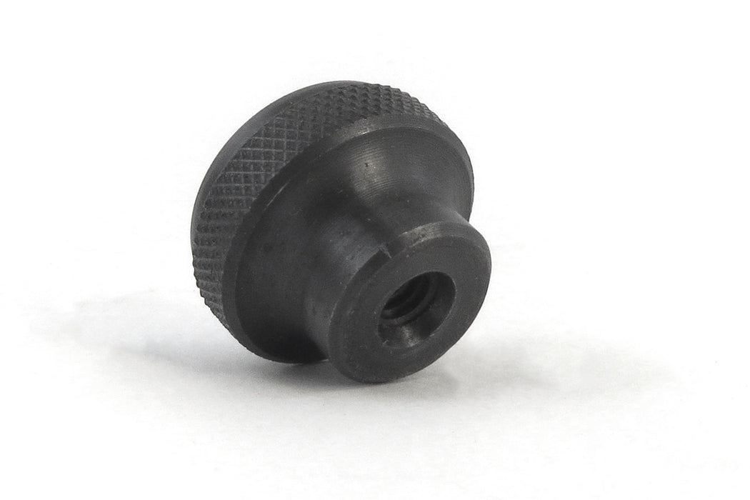 Domed Knurled Knob 1" Diameter with 1/4-20 Tapped Hole Steel Blackened Finish