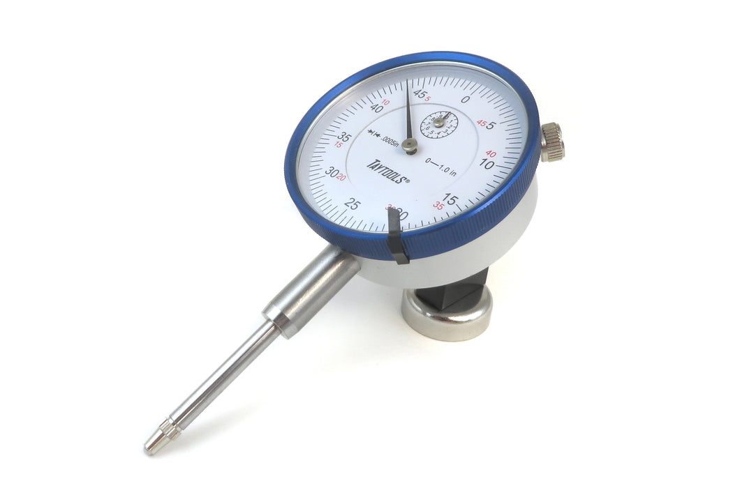 Miniature Magnetic Base with Dial Indicator, 40 Pounds Holding Power