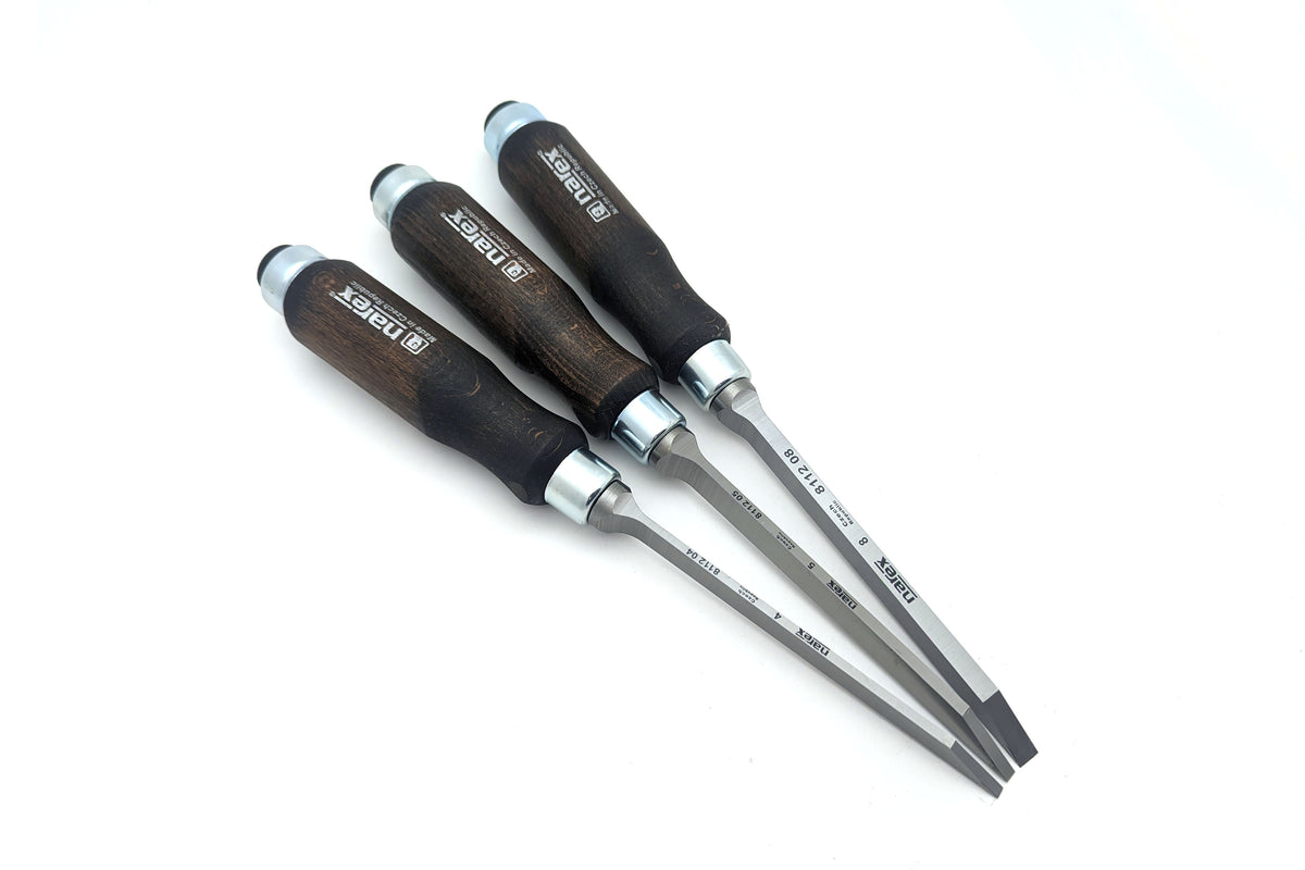 Mortise Chisel  Narex Mortise Chisel 4 pc Set for Woodworking