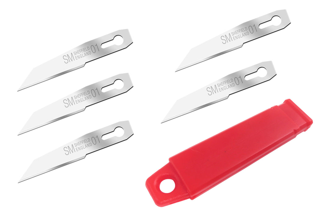 5 Blade Pack Swann Morton Heavy Duty Craft Knife Blades for SM00 and Smo-R Handles (5 Each SM01 Blades)