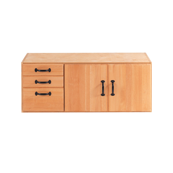 Sjöbergs European Beech Scandi 1425 Workbench 57" x 27" x 1-1/2" Thick Top and Storage Cabinet