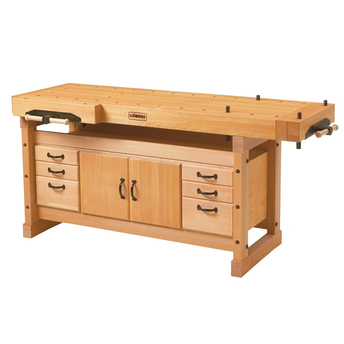 Sjöbergs Elite 2000 Workbench with Storage Cabinet and Accessory Kit 76" x  29" with 3-3/8" Top