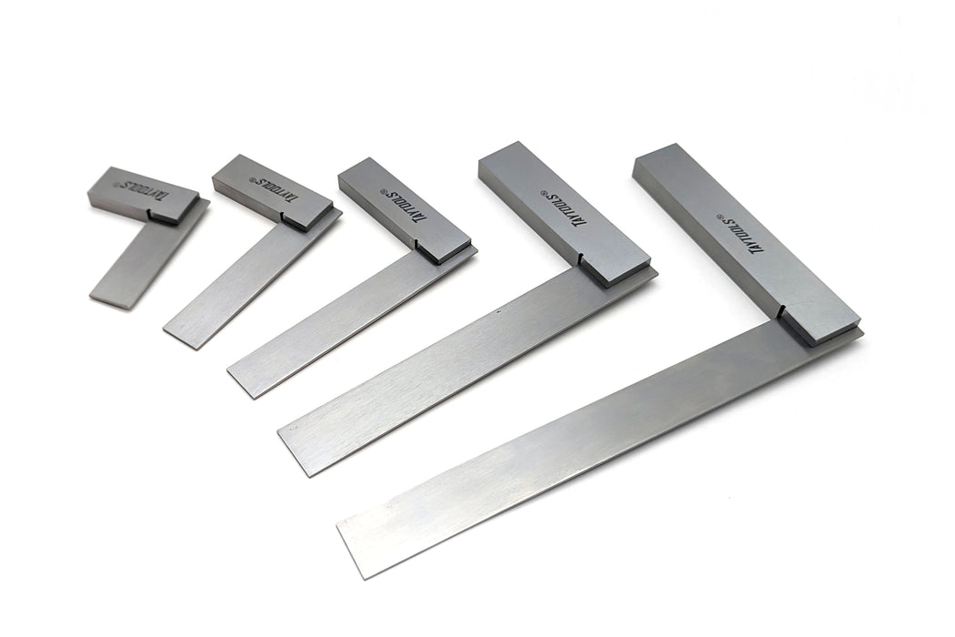 5 Piece Set of Solid Machinist Squares: 2-3/4”, 3-3/4”, 4-3/4”, 6-3/4”, and 8-3/4" Accurate to 0.001”