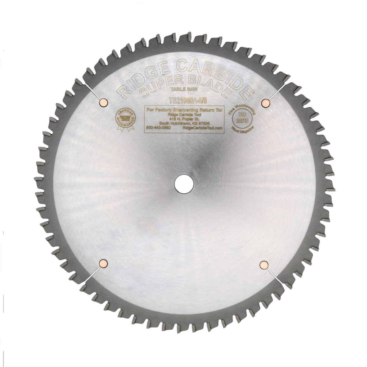 Rotary Blade K45 Solid Carbide Round 60MM Diameter x 8MM Bore x 24MM  Maximum Cut Depth.