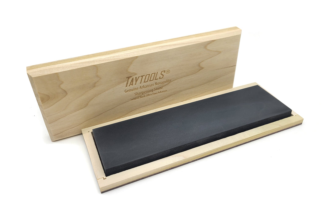 Genuine Arkansas Whetstone Novaculite Bench Sharpening Stones in Wood Box  Sizes 4" to 12"